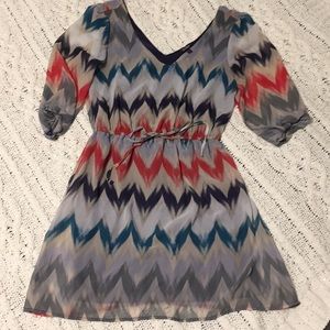 Chevron print dress